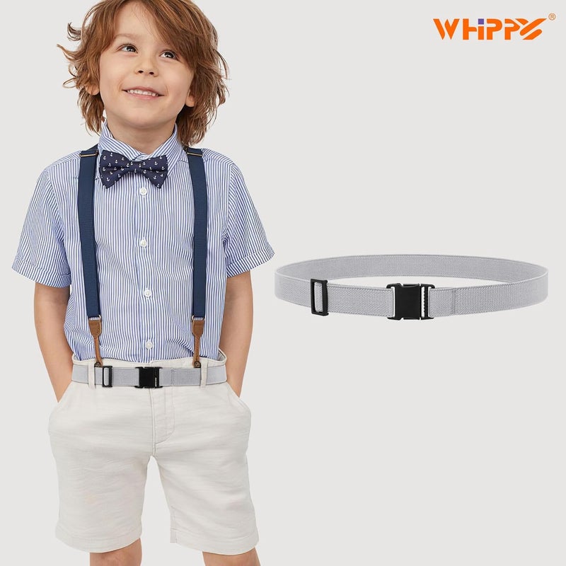 WHIPPY حزام مرن للأطفال للأولاد والبنات - حزام غير مرئي قابل للتمدد مع مشبك قابل للتعديل للحزام للمدرسة والرياضة - Image 2